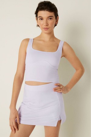 Victoria's Secret Baumwoll Contour Crop Top Tank Top Rosa | 238904GTC