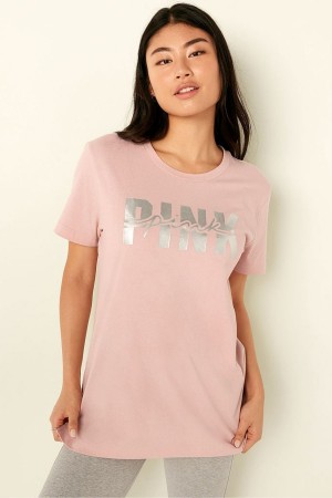 Victoria's Secret Baumwoll Kurzes Sleeve Campus T-Shirt Grün | 421507SYO