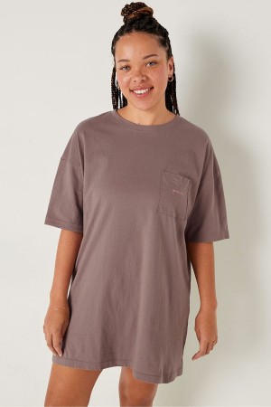 Victoria's Secret Baumwoll Nightie Kaffee Braun | 702145DQH