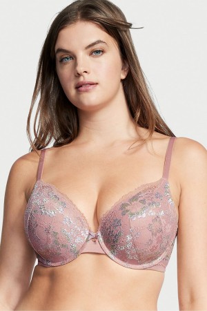 Victoria's Secret Body by Victoria Spitze Full Cup Push Up Bra Rosa | 619574EIV