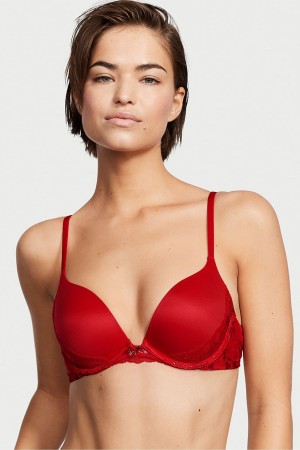 Victoria's Secret Body by Victoria Spitze Trim Push Up Bra Rot | 793856RPV