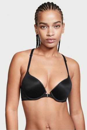 Victoria's Secret Body by Victoria Spitze Trim Front Befestigung Push Up Bra Schwarz | 921856FEL