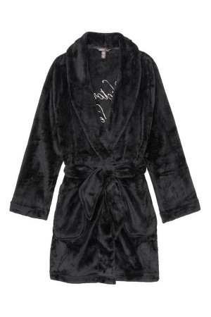 Victoria's Secret Cosy Kurzes Robe Schwarz | 872104ELV