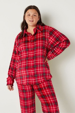 Victoria's Secret Cosy Long Sleeve Pyjama Top Rot | 082319FNY