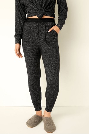 Victoria's Secret Cosy Pyjama Bottoms Schwarz | 340857QWZ