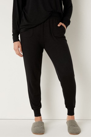 Victoria's Secret Cosy Pyjama Bottoms Schwarz | 217349PZB