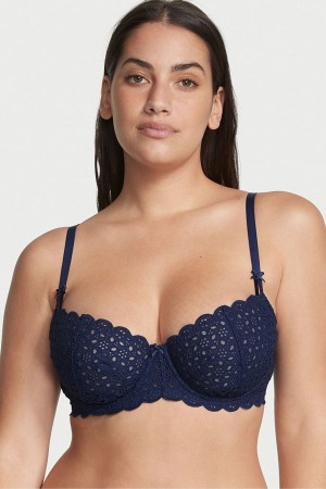 Victoria's Secret Dream Angels Broderie Scalloped Trim Bra Ensign | 124596NVZ