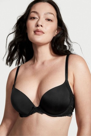 Victoria's Secret Dream Angels Spitze Wing Push Up Bra Schwarz | 748209RPD