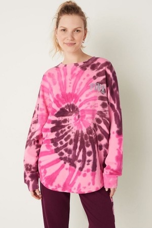 Victoria's Secret Fleece Long Sleeve Oversized Sweatshirt Grün | 918476YFO