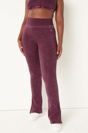 Victoria's Secret Foldover Flare Legging Bordeaux Rot | 674318LJH