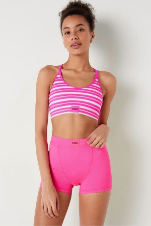 Victoria's Secret High Taille Rib Seamless Boxer Brief Rosa | 745203FLO