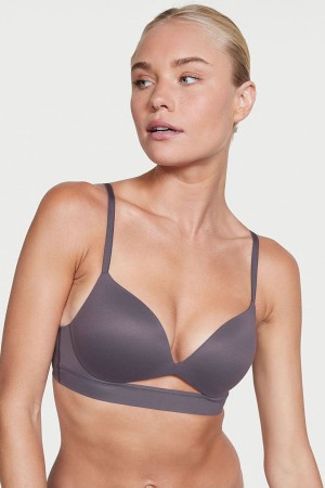 Victoria's Secret Incredible Smooth Non Wired Push Up Bra Grau | 438692SRU