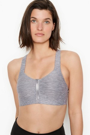 Victoria's Secret Knockout High Impact Racerback Zip Up Sports Bra Aprikose Orange | 049568VXU