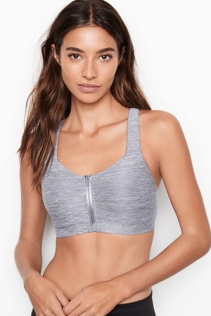 Victoria's Secret Knockout High Impact Racerback Zip Up Sports Bra Aprikose Orange | 941752SEQ