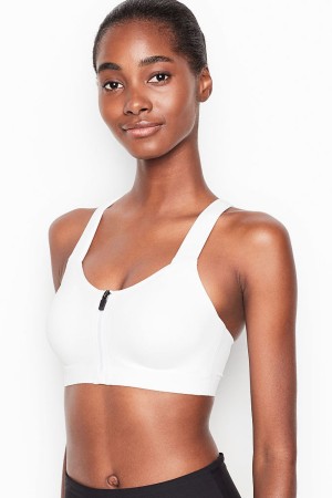 Victoria's Secret Knockout High Impact Racerback Zip Up Sports Bra Aprikose Orange | 920746LAR