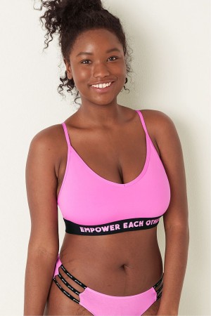 Victoria's Secret Lightly Gefütterte Low Impact Sports Bra Neon Bubble Empower Each Other | 916204YXW