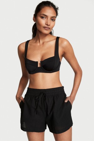 Victoria's Secret Linen Shorts Schwarz | 702641ZDE