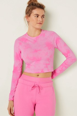 Victoria's Secret Long Sleeve Crop T-Shirt Rosa | 803421GLI