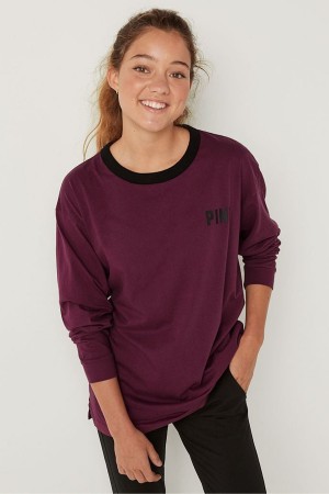 Victoria's Secret Long Sleeve T-Shirt Schwarz | 352471SHP