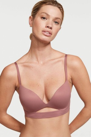 Victoria's Secret Love Cloud Smooth Non Wired Push Up Bra Toasted Sugar Nude | 349501MJZ