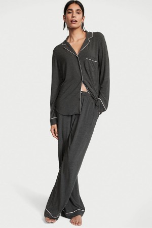 Victoria's Secret Modal Long Pyjamas Grau | 324957GOA