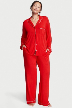 Victoria's Secret Modal Long Pyjamas Schwarz Grün | 851267NHX