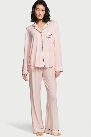 Victoria's Secret Modal Long Pyjamas Schwarz Grün | 138427YNX