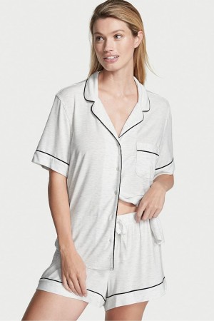 Victoria's Secret Modal Pyjama Kurzes Pyjamas Set Schwarz | 147295BTM