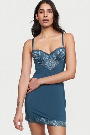 Victoria's Secret Modal Slip Kleider Blau | 437659BWK