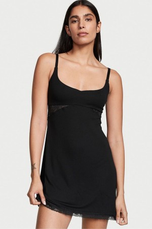 Victoria's Secret Modal Slip Kleider Schwarz | 903814BAE