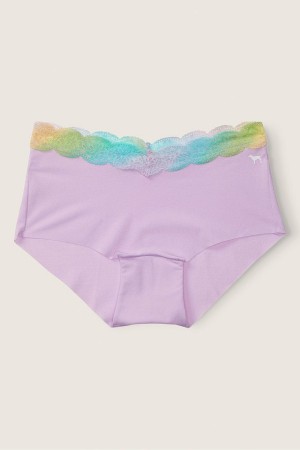 Victoria's Secret No-Show No-Show Boyshort Knickers Misty Lilac With Gradient Lace | 485671DNT