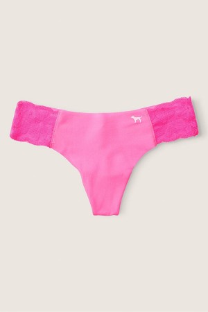 Victoria's Secret No-Show No Show Tanga Knickers Rosa Rosa | 045216NUJ