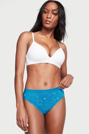 Victoria's Secret No Show Seamless Bikini Knickers Blau | 307124QJE