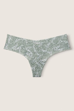 Victoria's Secret No Show Tanga Spitze Knickers Blau | 530812GTK