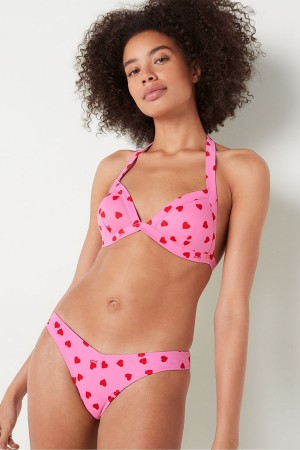 Victoria's Secret Push Up Triangle Halterneck Bikini Top Dunkelgrau | 970826CNK