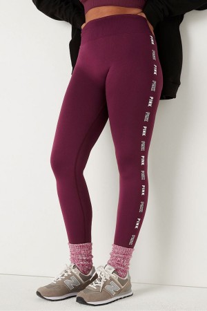 Victoria's Secret Seamless High Taille Full Length Legging Bordeaux Rot | 805617VRE