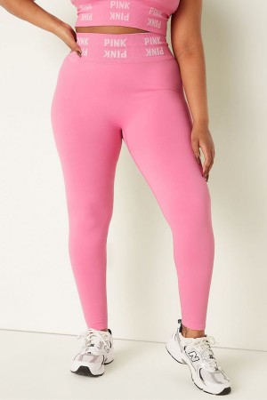 Victoria's Secret Seamless High Taille Leggings Rosa | 420831OZV