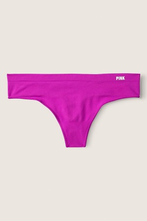 Victoria's Secret Seamless Tanga Knickers Rosa | 586403TOZ