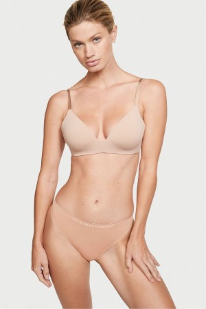 Victoria's Secret Seamless Tanga Knickers Almost Nude | 352780CWN