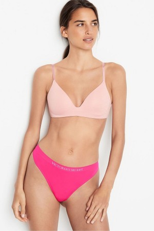 Victoria's Secret Seamless Tanga Knickers Almost Nude | 082573DXS