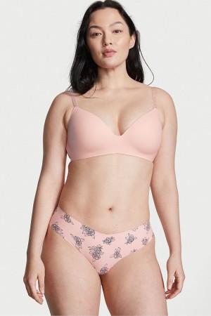 Victoria's Secret Sexy Illusions by Victorias Secret Smooth No Show Tanga Knickers Rosa | 548293XBJ