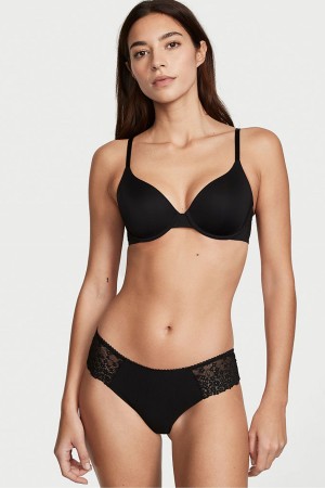 Victoria's Secret Sexy Illusions by Victorias Secret No Show Spitze Tanga Knickers Schwarz | 748310MSI