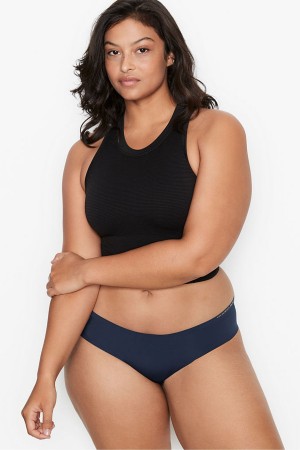 Victoria's Secret Sexy Illusions by Victorias Secret No Show Cheeky Joggery Navy Blau | 425769TDQ