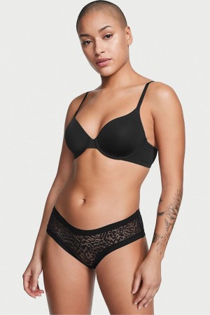 Victoria's Secret Sexy Illusions by Victorias Secret Mesh No Show Cheeky Knickers Schwarz | 893650ENY