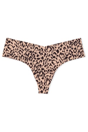 Victoria's Secret Sexy Illusions by Victorias Secret No Show Tanga Knickers Braun | 943578AJL