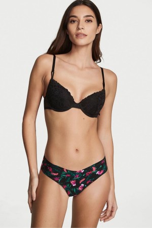 Victoria's Secret Sexy Illusions by Victorias Secret No Show Tanga Knickers Schwarz | 567193TJX