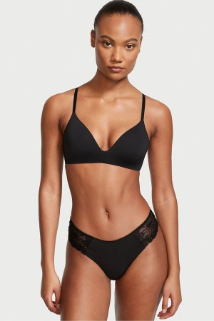 Victoria's Secret Sexy Illusions by Victorias Secret No Show Tanga Knickers Schwarz | 294357ECU