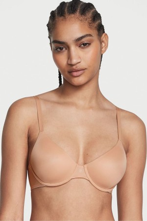 Victoria's Secret Sexy Illusions by Victorias Secret Angelight FullCoverage Smooth Bra Praline Nude | 263714QYT