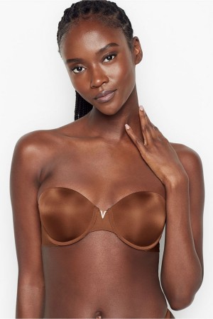 Victoria's Secret Sexy Illusions by Victorias Secret Smooth Multiway Strapless Push Up Bra Dunkelbraun | 654712BAS