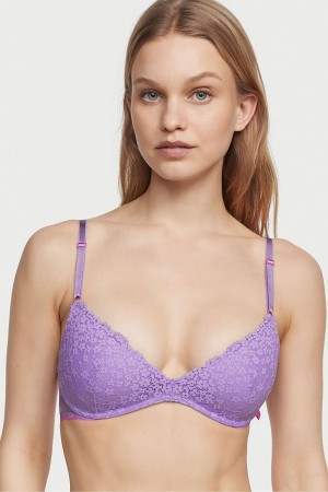 Victoria's Secret Sexy Tee Sexy T-Shirt Non Wired Push Up Bra Spitze Bra Lila | 085123CZX